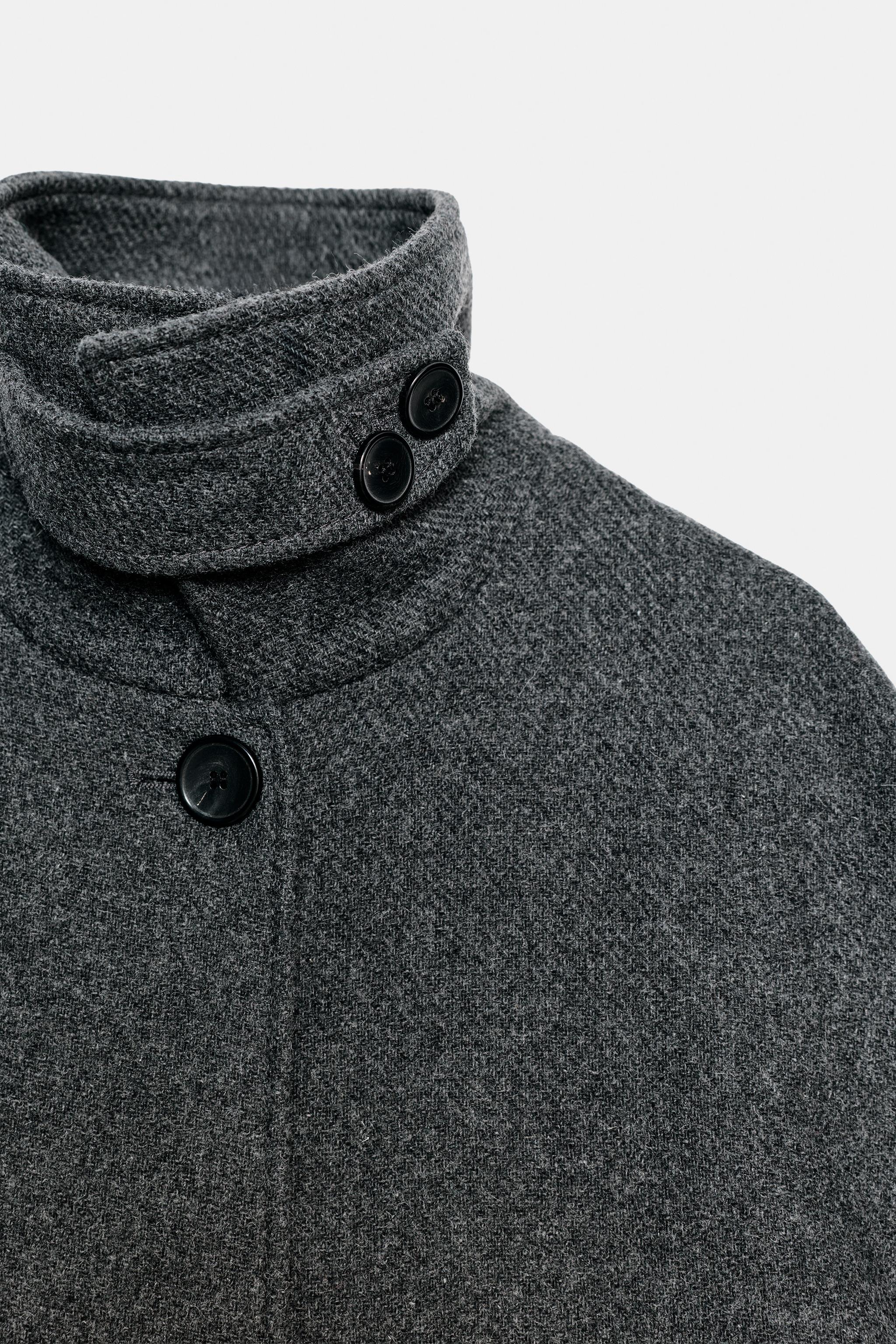 WOOL BLEND COAT WITH HIGH NECK